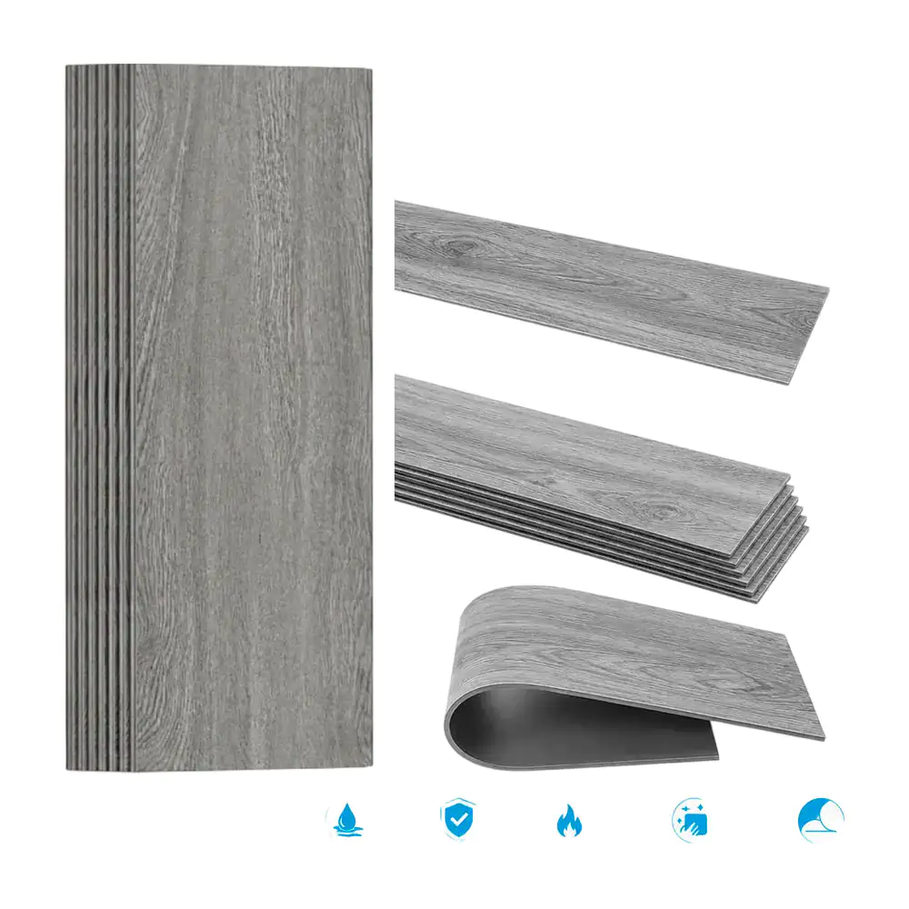 Paquete con 36 tiras de piso vinílico auto adhesivo de 15.24x91.44cm …