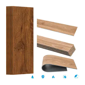 Paquete con 36 tiras de piso vinílico auto adhesivo de 15.24x91.44cm …
