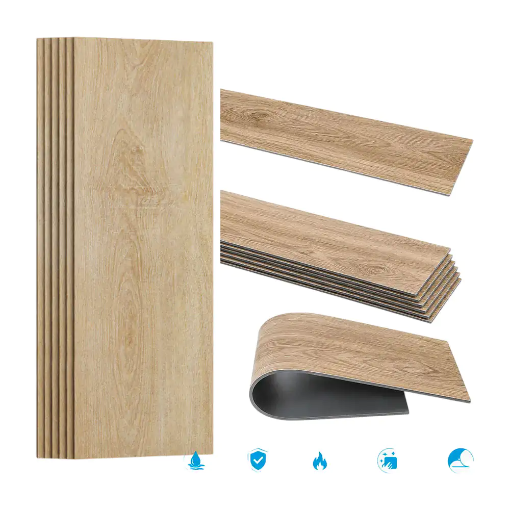 Paquete con 36 tiras de piso vinílico auto adhesivo de 15.24x91.44cm …