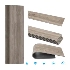 Paquete con 36 tiras de piso vinílico auto adhesivo de 15.24x91.44cm …