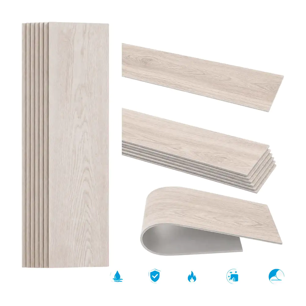 Paquete con 36 tiras de piso vinílico auto adhesivo de 15.24x91.44cm …