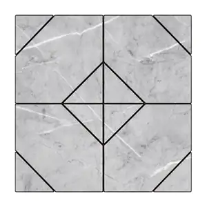 Paquete con 5 paneles adhesivos con diseño de rombo, 30x30cm y efecto…