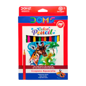 Estuche con 18 lápices de colores hexagonales doms con acabado de acu…