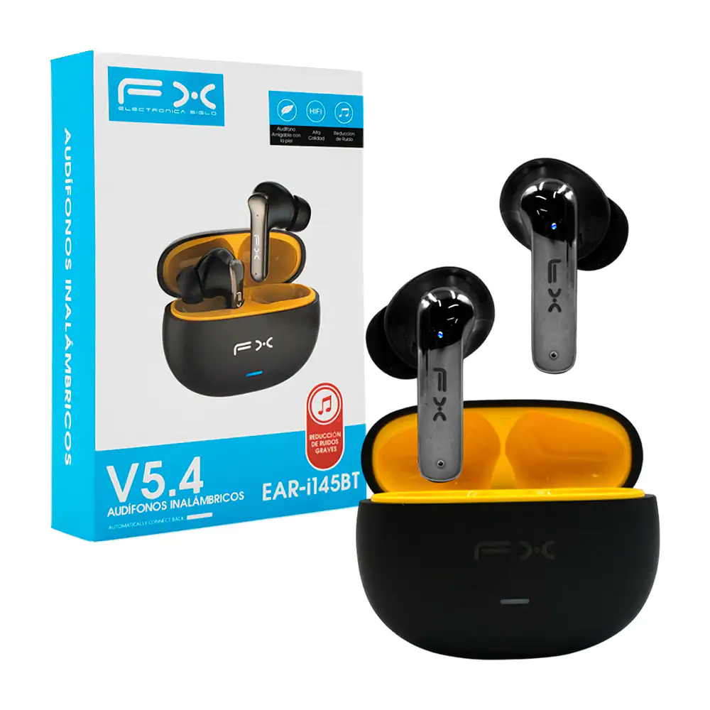 Audífonos inalámbricos FX tipo airpods con reducción de ruido y estuc…