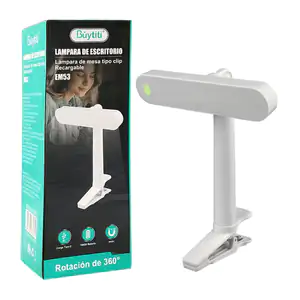 Lámpara buytiti para escritorio, 20cm tipo clip con rotación 360, tre…