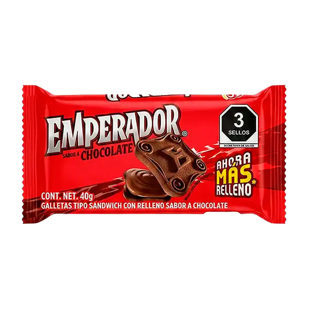 1pza mini paquete de galletas emperador sabor chocolate con relleno, …