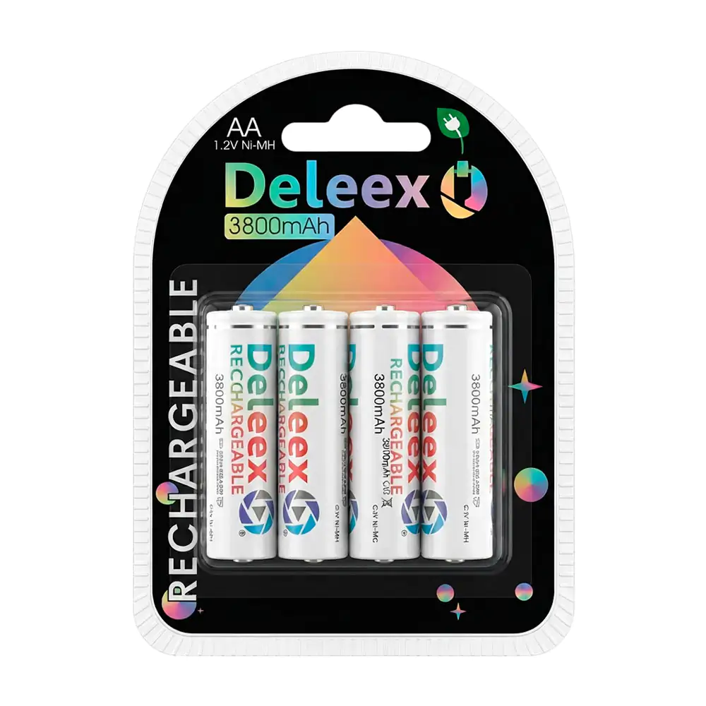 Blíster con 4 pilas doble a deleex recargables de 3800mah / pila aa /…