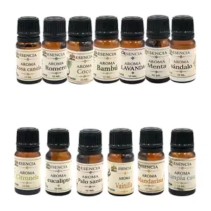 Frasco de 10ml con esencia aromatizante de ambiente y tapa negra, var…