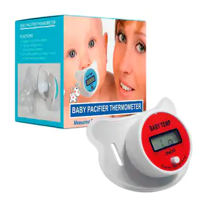Termómetro tipo chupón digital para bebe con rango de temperatura 32°…