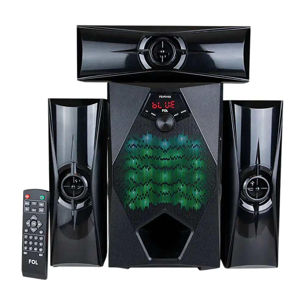Bocina altavoz fol, 3 altoparlantes, sonido potente, pantalla led, rg…