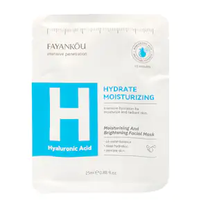 1pza Mascarilla facial hidratante fayankou de 25ml con extracto de ác…