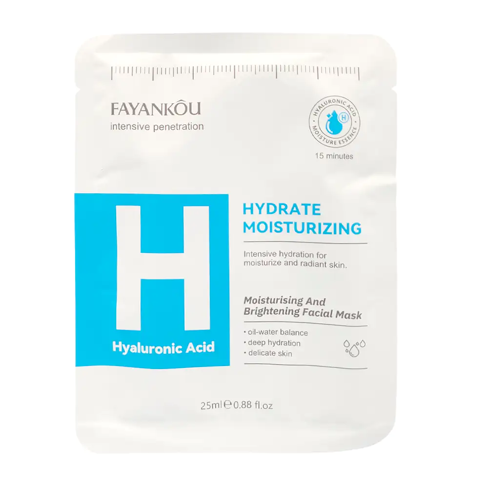 1pza Mascarilla facial hidratante fayankou de 25ml con extracto de ác…