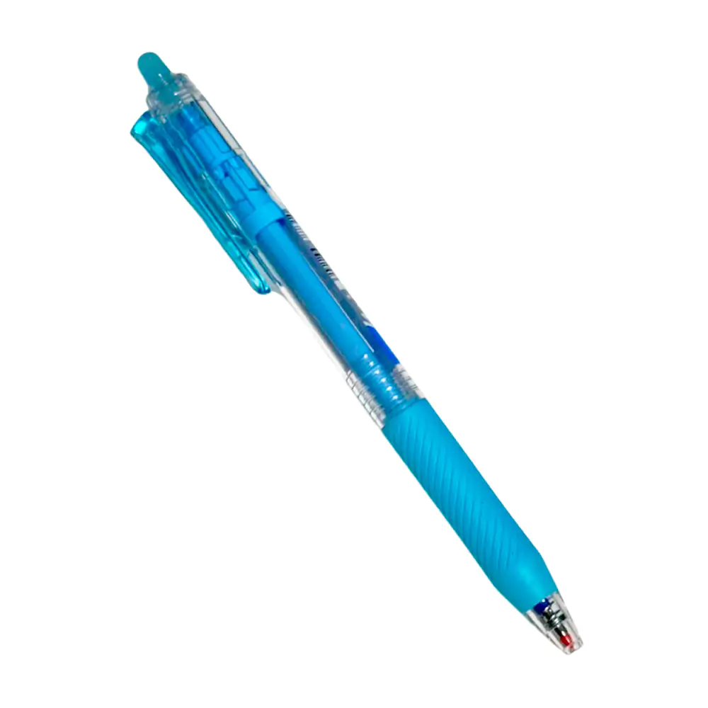 1pza Pluma - bolígrafo retráctil de gel, borrable con tinta azul, 0.5mm