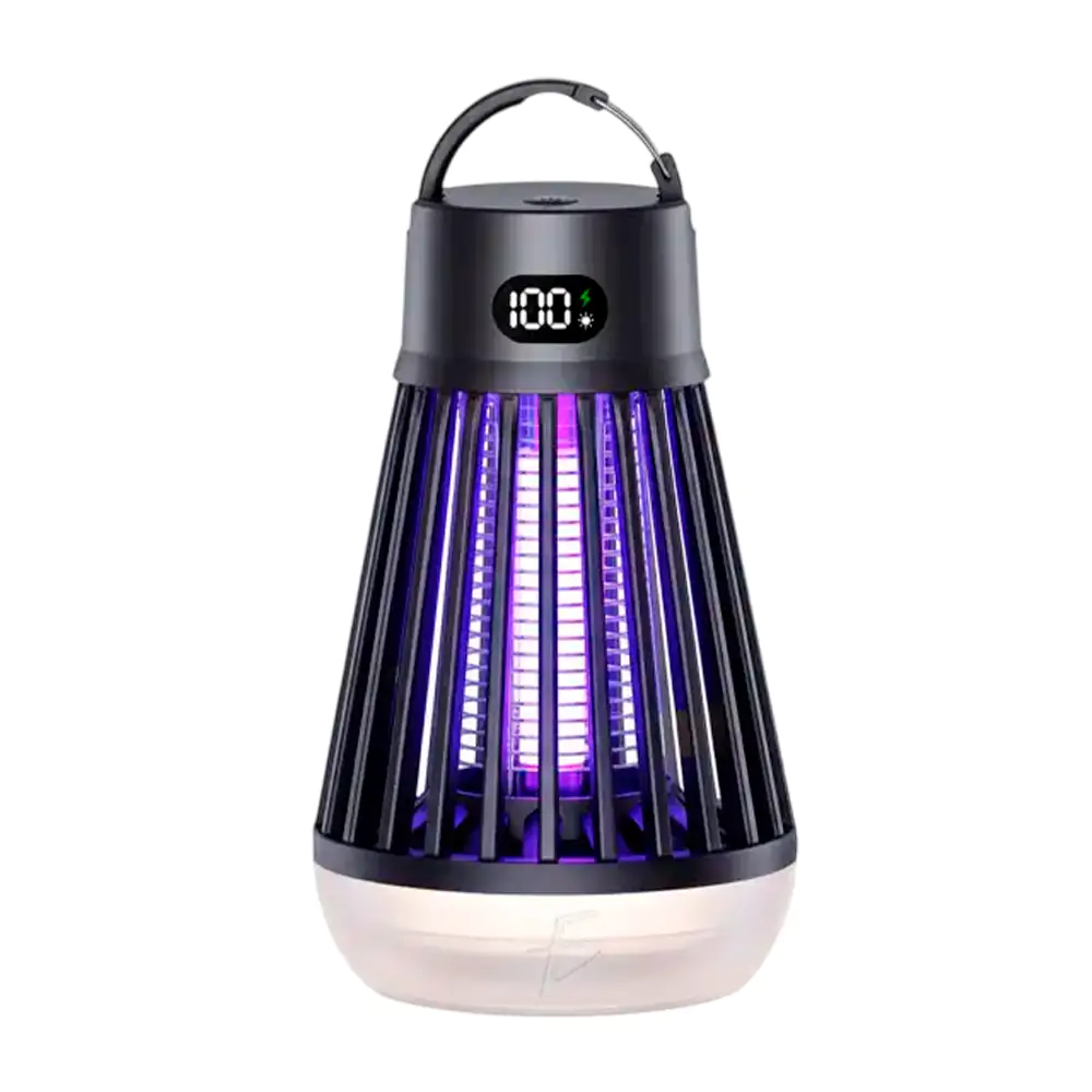 Lámpara recargable mata mosquitos con 2000mah, luz uv y luz nocturna