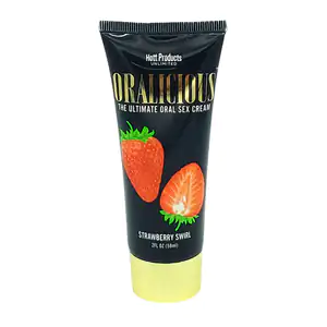 1pza lubricante oralicious para orales con sabor a fresa, efecto esti…