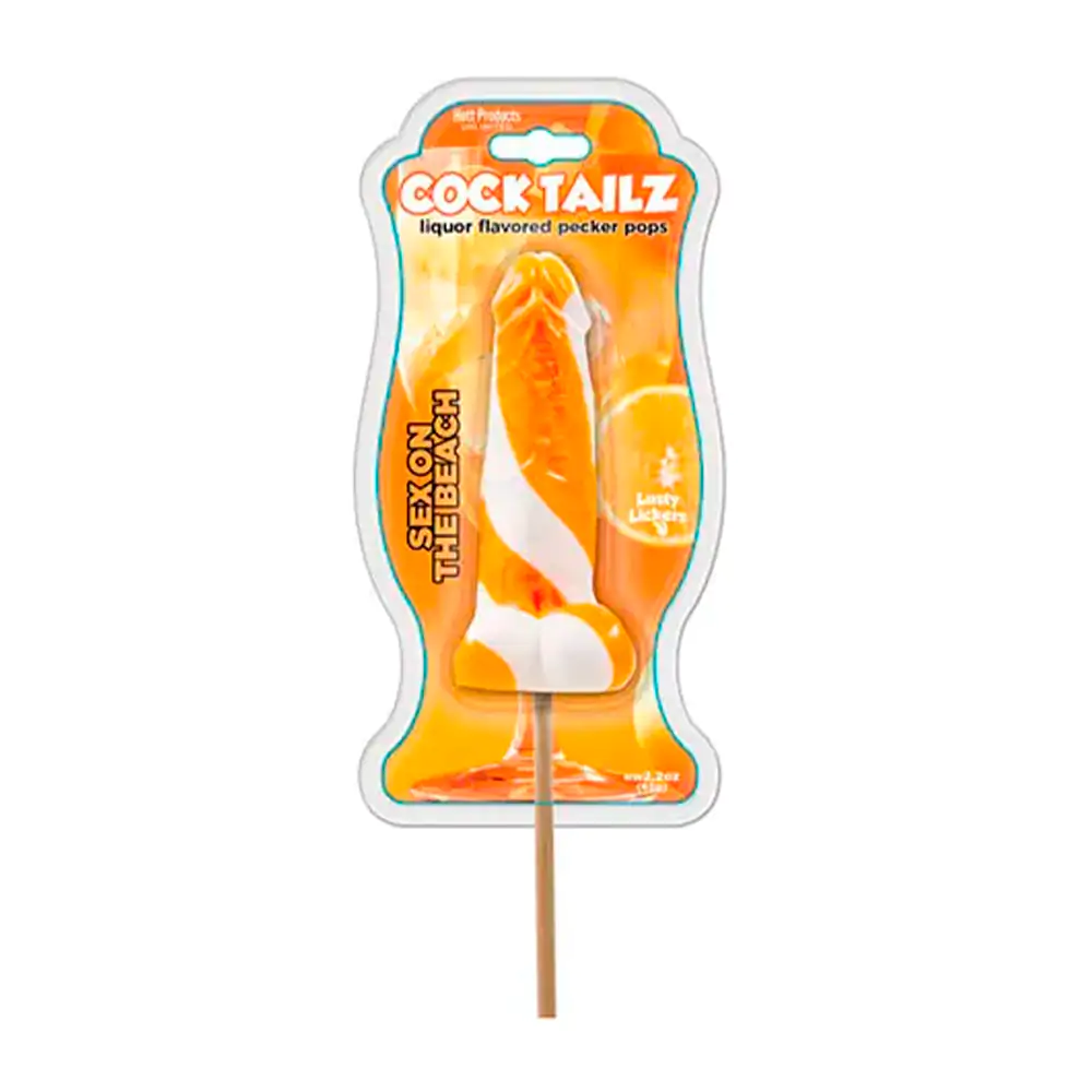 1pza paleta comestible de caramelo sabor sex on the beach con diseño de miembro masculino, 65g