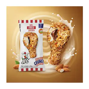 1pza helado cremoso coreano sabor vainilla con cubierta crujiente, fo…