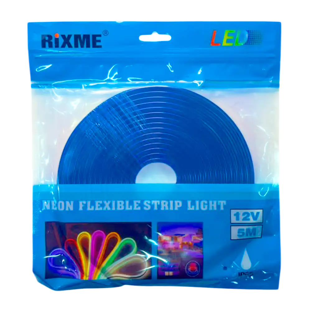Tira led rixme de 5mts con 12v en color azul neón / it-2210-a