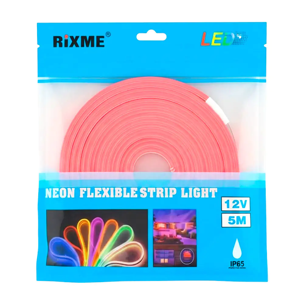 Tira led rixme de 5mts con 12v en color rosa neón / it-2210-rs