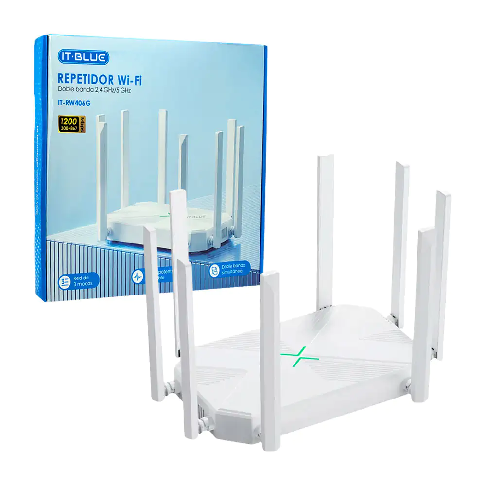 Repetidor wifi de doble banda con 8 antenas y 3 modos de red / it-rw4…