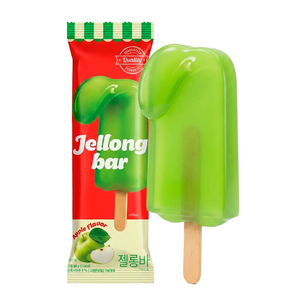 1pza paleta helada coreana jellong bar sabor manzana verde / jellong
