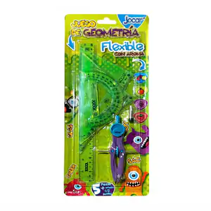 Juego de geometría flexible con aroma jocar de 5 piezas con 2 estuche…