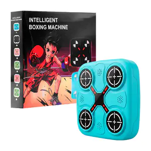 Máquina de boxeo musical infantil con luz led, 4 colchonetas para gol…