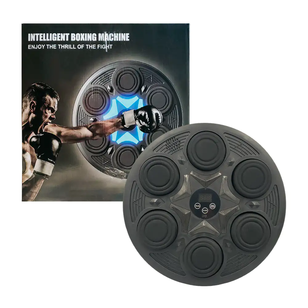 Máquina de boxeo musical con luz led y 6 colchonetas para golpear / i…