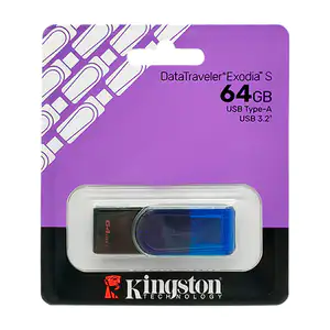 Memoria usb 3.2 data travel exodia s kingston color negro con azul de…