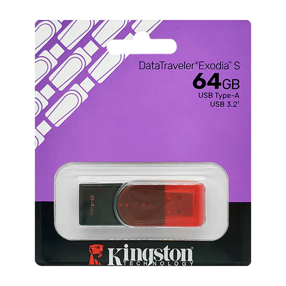 Memoria usb 3.2 data travel exodia s kingston color negro con rojo de…