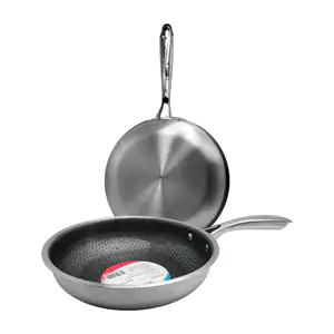 Sartén antiadherente konnig color cromado, 24cm con mango metálico