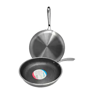Sartén antiadherente konnig color cromado, 28cm con mango metálico