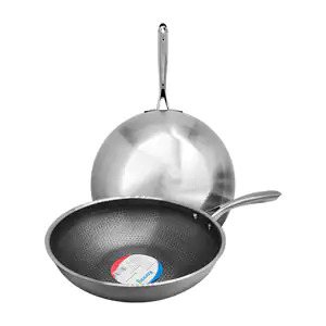 Sartén wok hondo antiadherente konnig con mango metálico, 32cm
