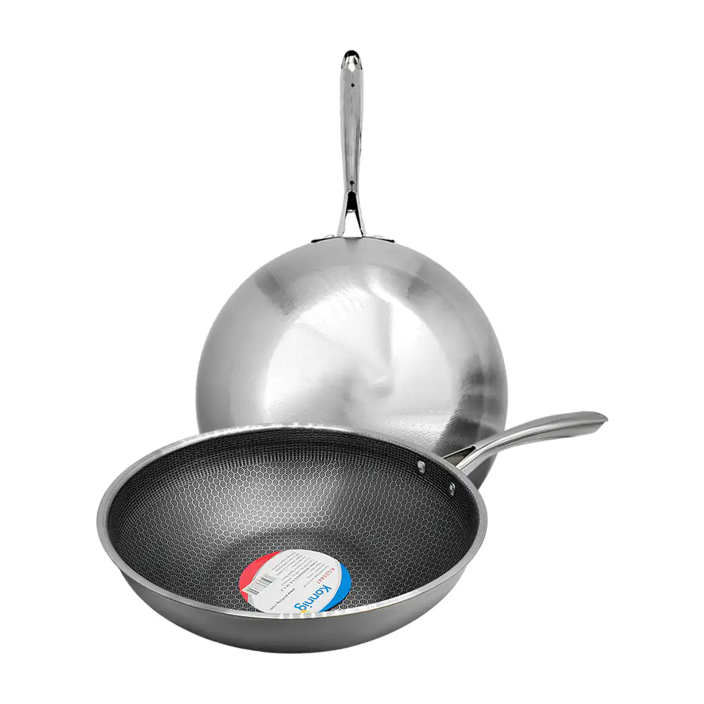 Sartén wok hondo antiadherente konnig con mango metálico, 32cm