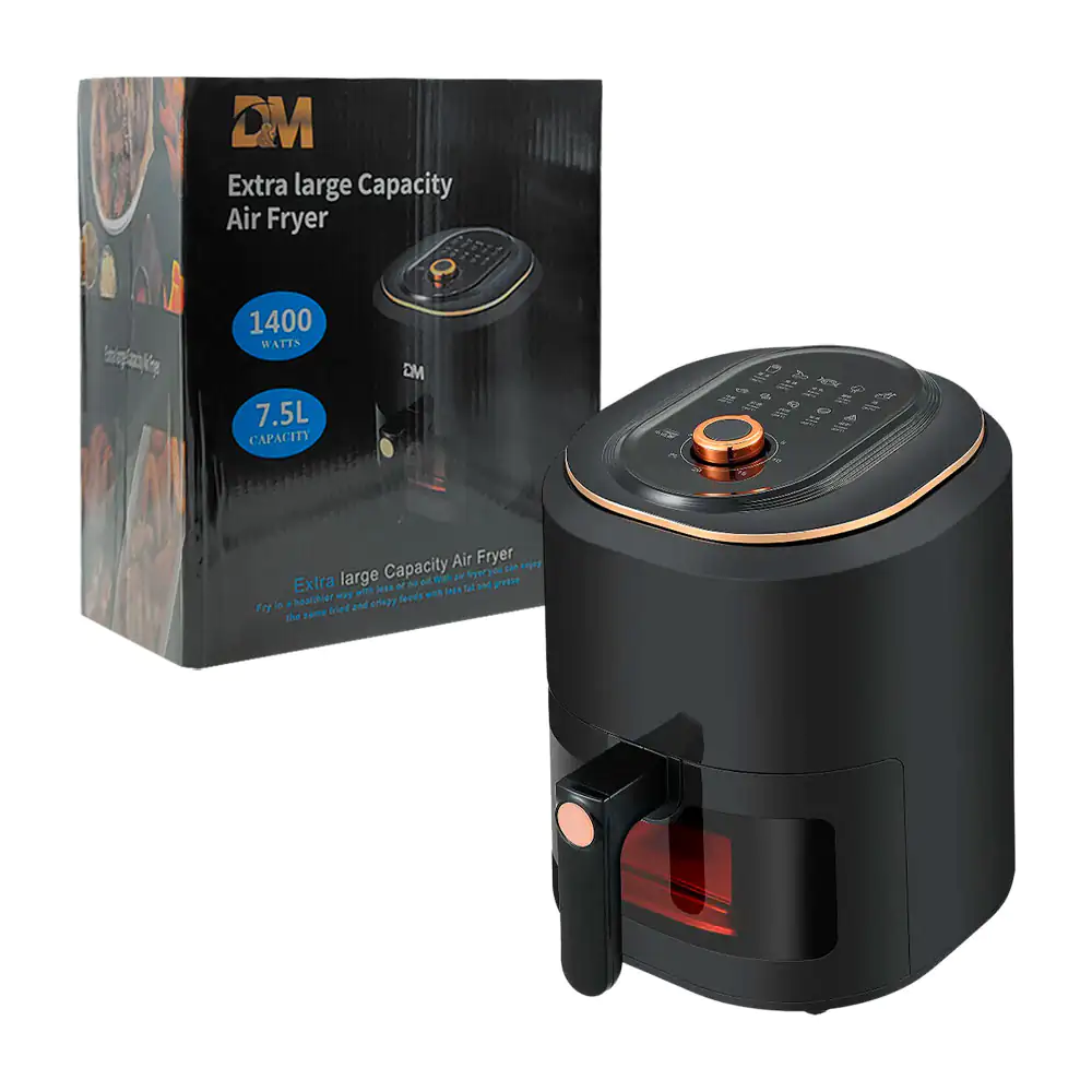Freidora de aire 7.5l  multifuncional digital, 1400w, variedad de col…