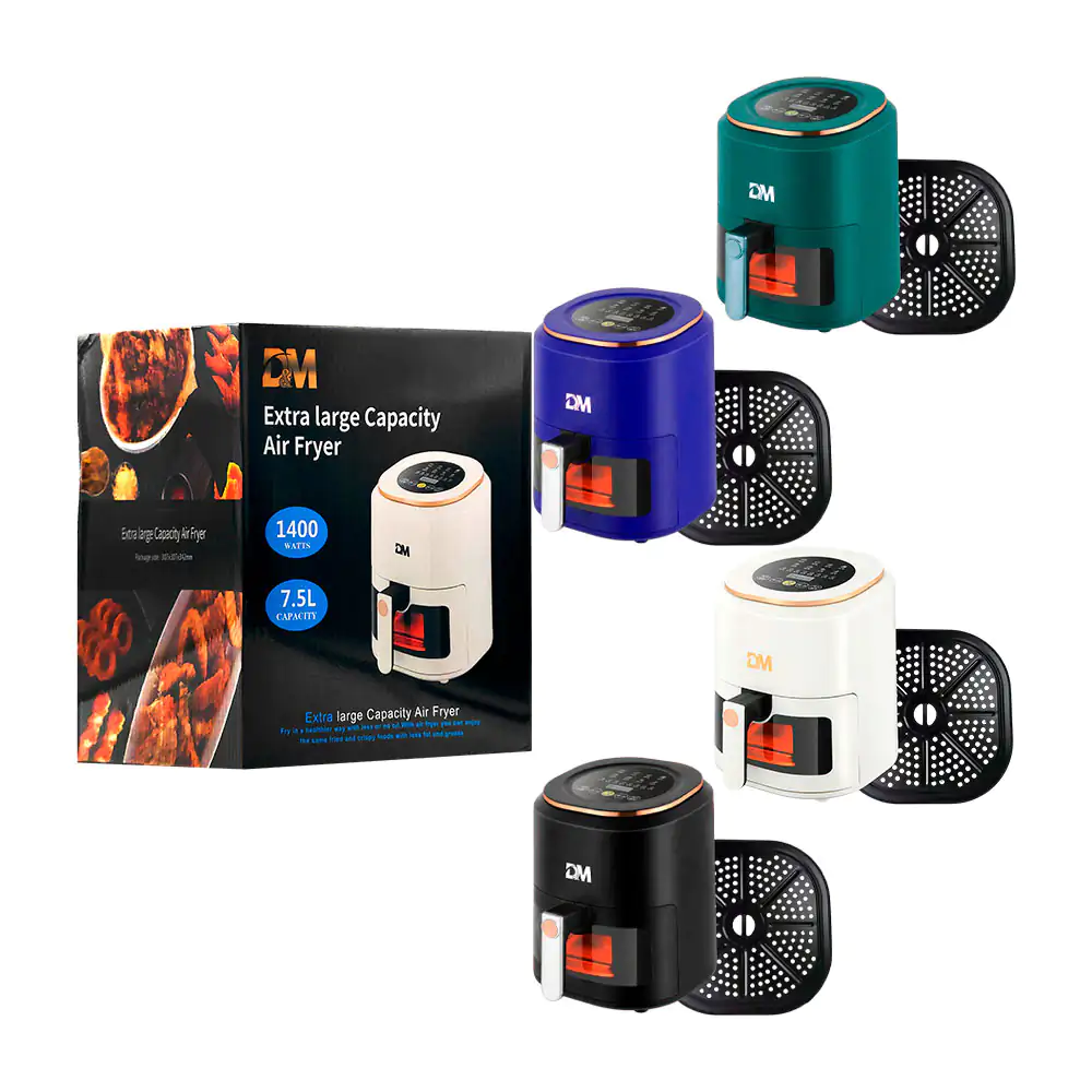 Freidora de aire 7.5l  multifuncional digital, diseño minimalista pot…