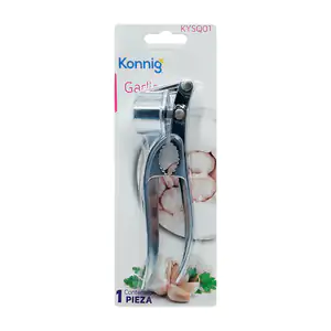 Exprimidor triturador de ajo manual de acero inoxidable, 15cm