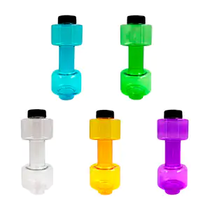 1pza botella transparente en forma de mancuerna, capacidad de 650ml, …