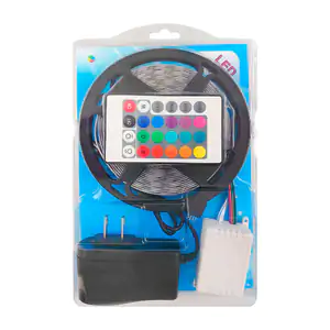 Blíster con tira led rgb de 3m con eliminador y control remoto / led …