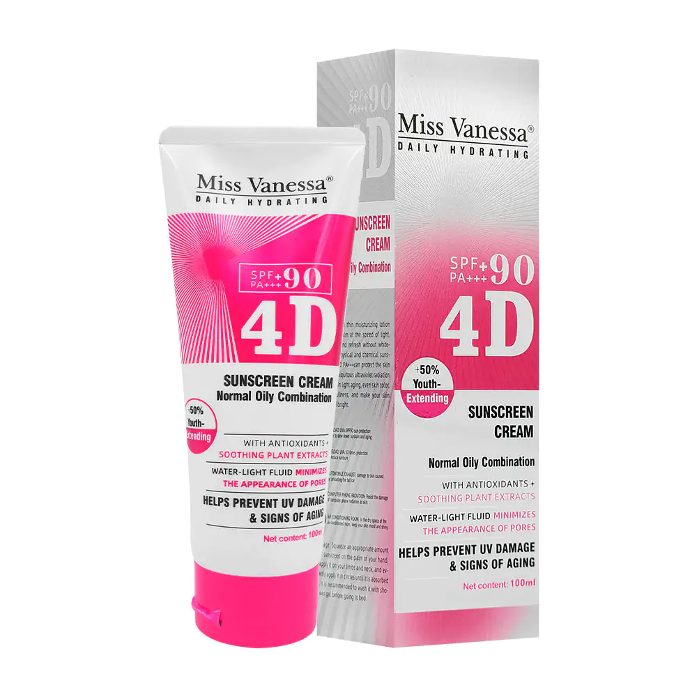 Protector solar spf 90 4d miss vanessa con antioxidantes + aceites es…