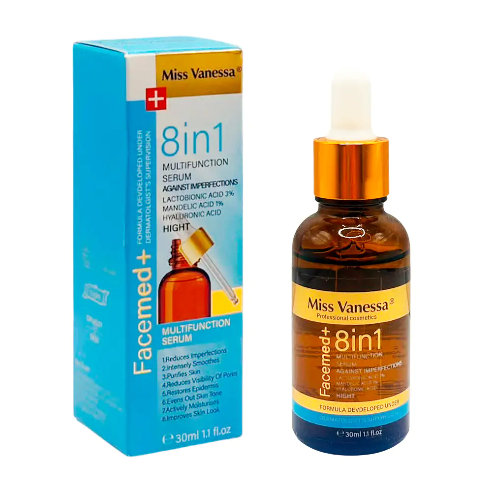 Serum facial en gotas 8en1 con acido hialuronico y esencia abrillanta…