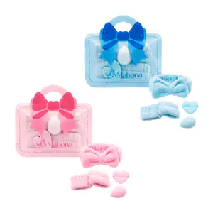 Kit de belleza mabona con diadema, muñequeras afelpadas, esponja de m…