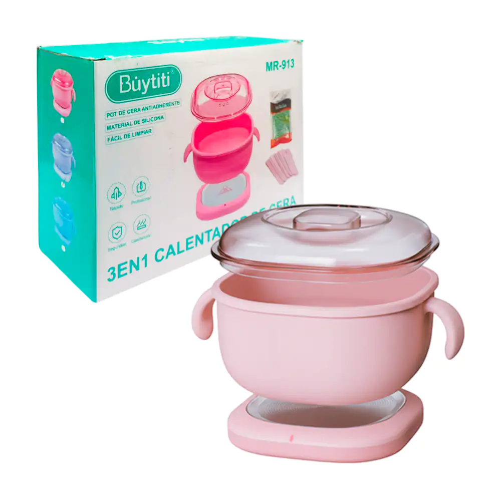 Kit depilador máquina fundidora tipo bowl de silicón + perlas de cera…