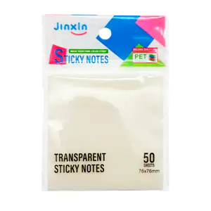 Paquete con 50 post it - notas adhesivas transparentes de 76x76mm / s…