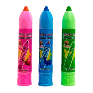 1pza Dulce tipo crayón pinta cool con caramelo liquido sabor a fruta,…
