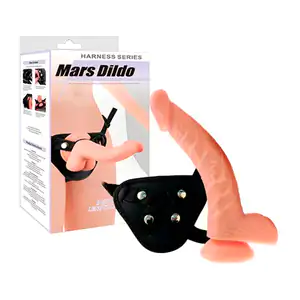 Arnés ajustable para chicas con dildo de 20cm texturizado, variedad d…