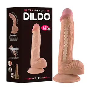 Dildo consolador ultra realista de silicona suave con textura, flexib…