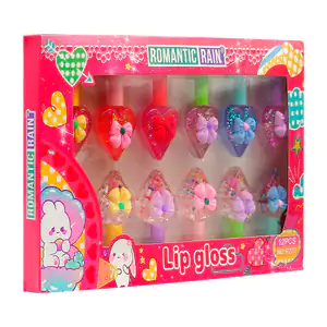 Paquete con 12 brillo para labios - lip glos en forma de corazón con …