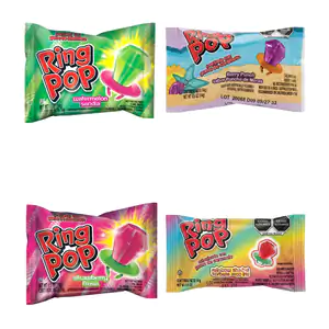 1pza anillo de caramelo macizo ring pop con sabores frutales, 14g, va…