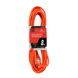 Extensión eléctrica naranja super átomo para uso rudo de 8 metros y 3…